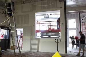 Great Divide Tap Room - Walls built